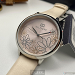[星晴錶業]TommyHilfiger手錶,36mm,TH00036粉紅色錶面銀錶殼米白色真皮皮革錶帶款, , large