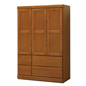 【唯熙傢俱】錢錢樟木色4x6尺衣櫃