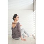 YOGA FLOW Soft(L)Sleeve - 後背優雅垂墜罩衫 - 冬日灰 Dark Grey, , large