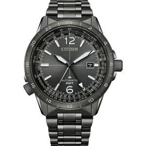 CITIZEN 星辰 PROMASTER 限量飛行錶 GMT 兩地時間抗磁機械錶 NB6045-51H