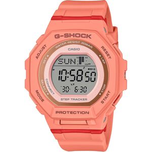 CASIO 卡西歐 G-SHOCK 計步藍芽手錶 清爽色彩女錶-珊瑚橙 GMD-B300SC-4