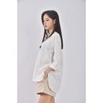 (L) vicky質感西裝白色襯衫上衣二手衣, , large