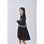 (S) 質感兩件式毛衣背心黑色洋裝二手衣, , large