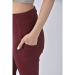 (L) lululemon高腰運動質感暗紅色長褲二手衣, , large