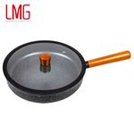 【LMG】 28cm日式雪藏平底鍋 (象牙白/曜岩黑), 象牙白, large