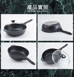 米雅可礦岩鑄造不沾深寬平底鍋-28cm-附蓋-1支, , large