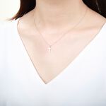 【Angel & Me】Hope Cross s925 sterling silver 24k gold plated Birthday gift, , large