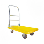 【得貹】塑鋼平板車(黃) 500x810mm 附5吋W全效輪 台灣製 /台, , large