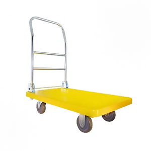 【得貹】塑鋼平板車(黃) 500x810mm 附5吋W全效輪 台灣製 /台