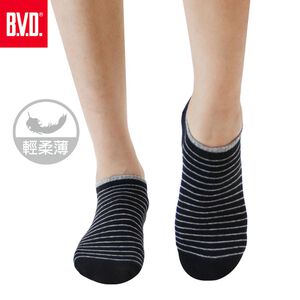 【BVD】舒適條紋女踝襪<丈青>B277 低口襪 襪子 女襪
