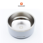 Homerunpet  stainless steel bowl white, , large