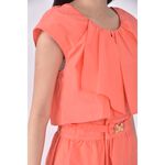 (S) jorya質感棉質橘色洋裝二手衣, , large