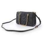 TORY BURCH Fleming 納帕皮革手提/斜背迷你二用托特包/黑色, , large