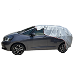 UV-Resistant & Heat-Proof Diamond Quilted Half Car Cover – Universal Size, , large