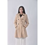 (S) 【國泰航空永續合作】mary jane質感羊毛純羊毛杏色外套二手衣, , large