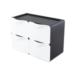 【O-Life】Stackable Desktop Drawer Cabinet-4 Drawers Black, , large