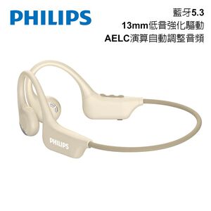 PHILIPS TAA1708 氣傳導耳掛藍牙耳機(白色)