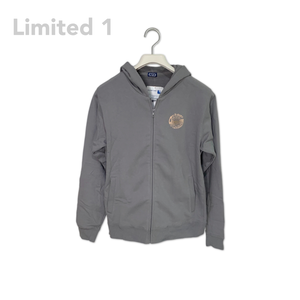 Gray personalized printed hooded jacket