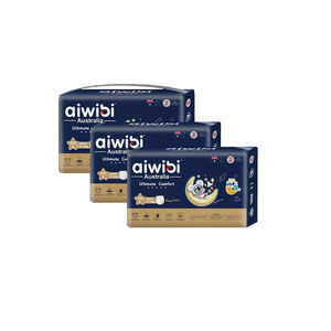 Aiwibi 愛薇彼 夜用甄柔瞬吸褲型紙尿褲 M(三包裝) 紙尿褲 柔軟透氣 泡泡腰設計減壓防勒痕