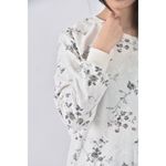 (M) epabis質感棉質圓領白色長袖上衣二手衣, , large