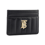 BURBERRY Lola 金字縫線小羊皮4卡名片/卡片夾/黑色, , large