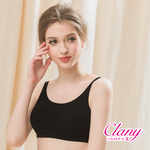 【可蘭霓Clany】 涼感透氣低敏潤膚消臭加大尺碼無鋼圈M-2XL內衣 神秘黑潮 6922-63, , large