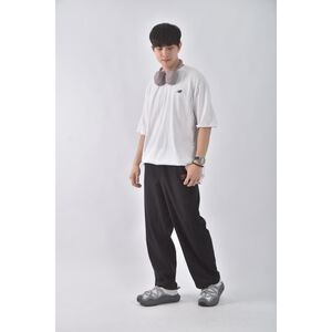 (L) 【范姜彥豐私服】adidas高腰男裝運動棉質直筒黑色長褲二手衣
