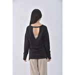 (M) kodz運動露背黑色長袖上衣二手衣, , large