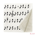 [瑪莎利亞]　日本製【濱文漾】純棉手帕/方巾－音符筆記（3入組）, , large