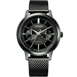 CITIZEN 星辰 光動能 雅痞雙眼Day-Date手錶-曜石黑/41mm BU4034-82E, , large