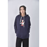 (XL) genquo質感棉質連帽藍色長袖上衣二手衣, , large