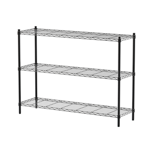 【Y HOUSE】120x35x90cm Lightweight Three-layer Iron Rack Iron Rack Shelf - Painted Black