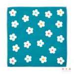 [瑪莎利亞]　日本製【濱文漾】純棉手帕/方巾－清藍白花（3入組）, , large