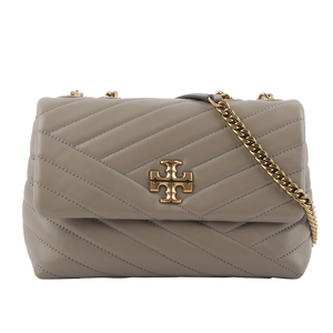 TORY BURCH Kira 縫線設計小款肩背/斜背二用包/灰色