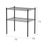 【Y HOUSE】70x45x75cm Lightweight Two-layer Iron Rack Iron Rack Shelf-Painted White, , large