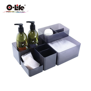 【O-Life】B-013 Stacking Storage Box-Black Style 5-piece Set
