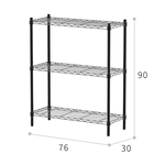 【Y HOUSE】76x30x90cm Lightweight Three-layer Iron Rack Iron Rack Shelf-Painted White, , large