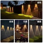 Solar-powered outdoor sensor light / tri-color lighting, , large