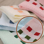 [Kaimei Cotton Industry] 8 in the group MIT made in Taiwan combed cotton 24 taels of top quality pure cotton towel POLO checkered style, , large