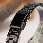 CITIZEN 星辰 光動能水晶奢華女錶-藍x黑 FE1255-84L, , large