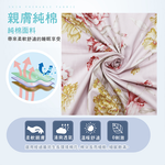 【多利寶寢具】FITNESS 精梳棉雙人床包枕套三件組-嫚花沁語-粉, , large