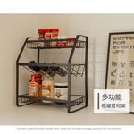 【H&R安室家】瓶罐置物架/調味料收納架/廚房收納架/桌上收納BCF74, , large