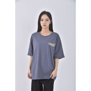 (L) net質感棉質純棉藍色短袖上衣二手衣,  (L) net質感棉質純棉藍色短袖上衣二手衣