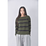 (XL) untitled條紋綠色長袖上衣二手衣, , large