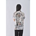 (XL) shein花卉白色短袖上衣二手衣, , large