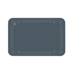 【Monster】 Soft Diatomaceous Earth Absorbent Mat – Border Series (60x40cm) – Blue Border, , large