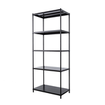 【Y HOUSE】90x45x210cm 5-layer hole-free iron plate storage rack rack iron rack - black paint, , large