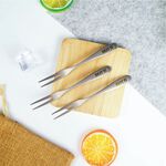【純鈦水果點心叉 5入】叉子 蛋糕叉 水果叉 甜點叉子 鈦餐具, , large