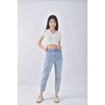 (S) gracetina hoo高腰丹寧牛仔修身藍色長褲二手衣, , large