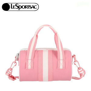 Lesportsac MINI ROLL BAG 迷你圓桶包 -滾邊花漾粉
